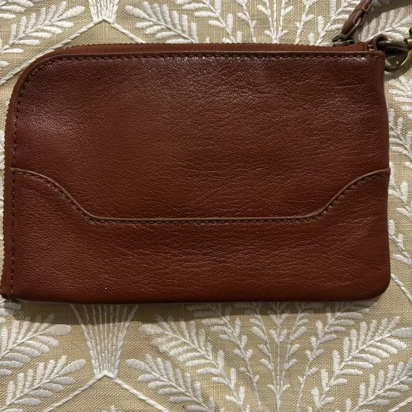 Frye Melissa Cognac Leather Wristlet - Picture 7 of 11